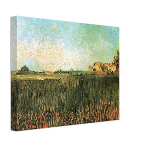 Vincent van Gogh  Farmhouses in a Wheat Field Near Arles Canvas