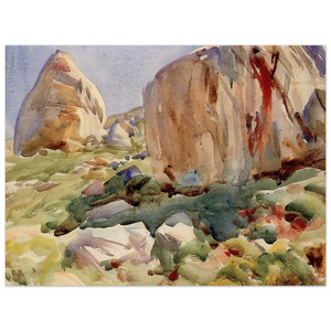 John Singer Sargent  The Simplon Large Rocks Wood Print
