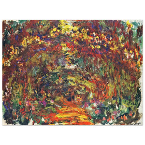 claude monet  Path under the Rose Trellises Giverny Wood Print