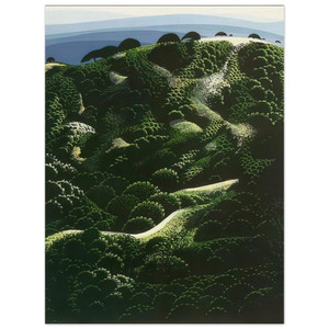 Eyvind Earle  Santa Barbara Mountains Wood Print