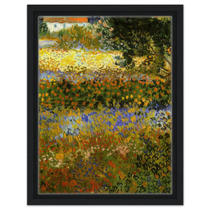 Vincent van Gogh  Flowering Garden Framed Canvas