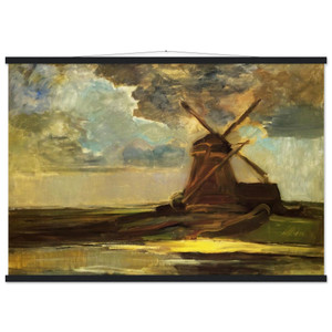 Mondrian Windmill Gein Museum-Quality Matte Paper Poster with Hanger