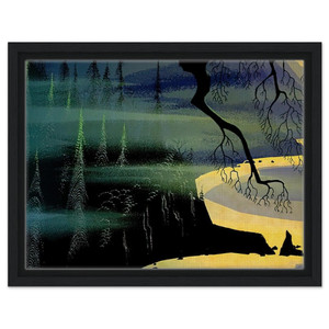 Eyvind Earle  Blue Mist Framed Canvas