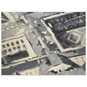 Gerhard Richter  TOWNSCAPE M1 1968 Wood Print