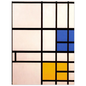 Piet Mondrian  Composition N 11 London with Blue Red and Yellow Aluminum Print