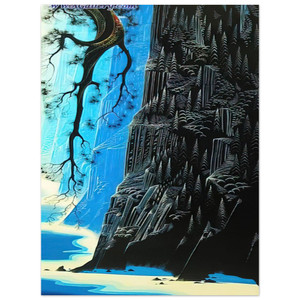 Eyvind Earle  Cliffs Ascending Aluminum Print
