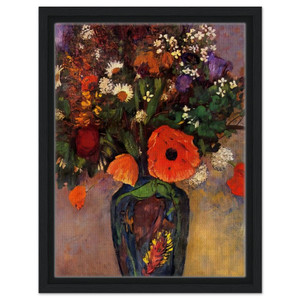 Odilon Redon  VASE DE FLEURS Framed Canvas