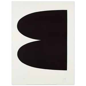 Ellsworth Kelly Black Color Lithograph Aluminum Print