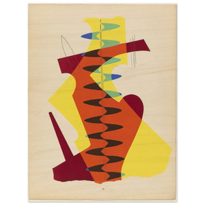 Man Ray  THE MEETING FROM THE PORTFOLIO REVOLVING DOORS 1926 Wood Print