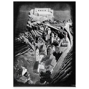 MC Escher  SCILLA CALABRIA JANUARY 1931 1931 Fine Art Poster / Art Print