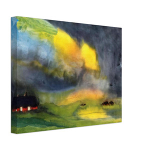 Emil Nolde  Colored sky above the Marais Canvas