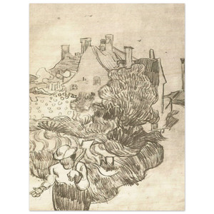 Vincent van Gogh  A House at Auvers Wood Print