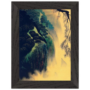 Eyvind Earle  Jeweled Coast Premium Wooden Framed Art Print / Poster