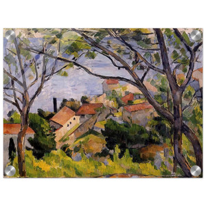 Paul Cezanne  LEstaque View through the Trees Acrylic Print