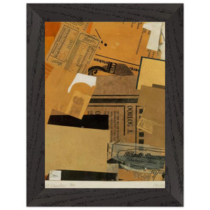 Kurt Schwitters  OORLOG 1930 Premium Wooden Framed Art Print / Poster