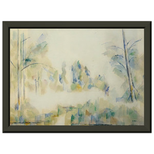 Paul Cezanne  Trees by the Water N1 Premium Metal Framed Art Print / Poster