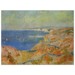 claude monet  On the Cliff near Dieppe Aluminum Print