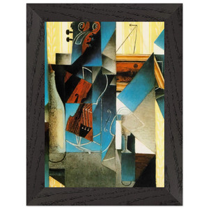 Juan Gris  VIOLIN AND PRINT 1913 Premium Wooden Framed Art Print / Poster