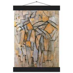 Piet Mondrian Composicion en Gris Azul Matte Poster with Hanger
