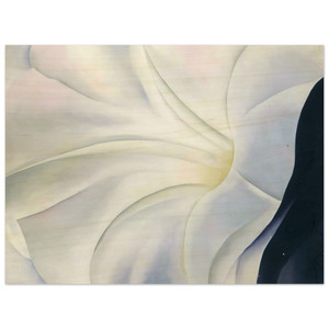 Georgia OKeeffe  Morning Glory with Black Wood Print