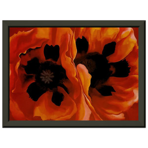 Georgia OKeeffe  Oriental Poppies Premium Metal Framed Art Print / Poster