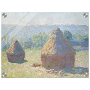 claude monet  Haystacks end of Summer Acrylic Print