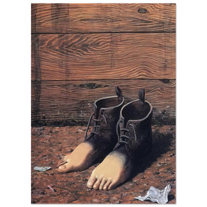 Rene Magritte  THE RED MODEL 1935 Fine Art Poster / Art Print