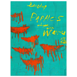 Cy Twombly  Leaving Paphos Ringed With Waves V Wood Print