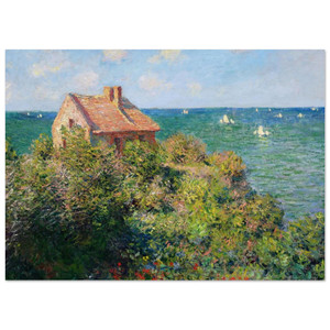 claude monet  Fishermans Cottage at Varengeville Fine Art Poster / Art Print