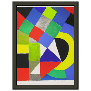 Sonia Delaunay  SQUARES Premium Metal Framed Art Print / Poster