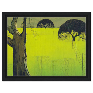 Eyvind Earle  Mustard Field Framed Canvas