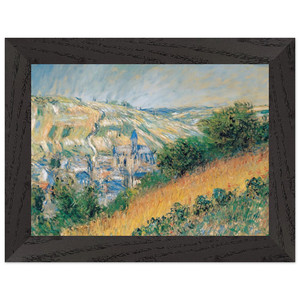 claude monet  View over Vetheuil Premium Wooden Framed Art Print / Poster