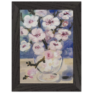 Natalia Goncharova Dogwood Blossoms Premium Wooden Framed Art Print / Poster