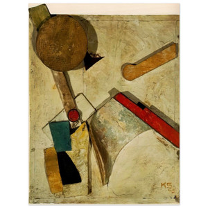 Kurt Schwitters  HEAVY RELIEF 1945 Wood Print