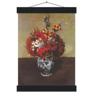 Paul Cezanne Dahlias In A Delft Vase Museum-Quality Matte Poster with Hanger