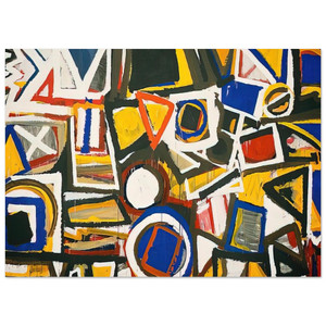 Al Held  Taxi Cab II Fine Art Poster / Art Print