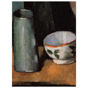 Paul Cezanne  Still Life Bowl and Milk Jug Wood Print