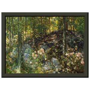 Childe Hassam  Laurel on the Ledges Premium Metal Framed Art Print / Poster