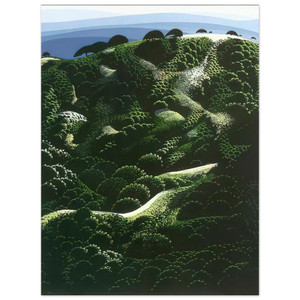 Eyvind Earle  Santa Barbara Mountains Aluminum Print