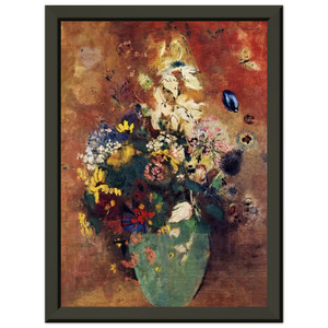 Odilon Redon  GREEN VASE Premium Metal Framed Art Print / Poster