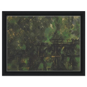 Paul Cezanne  Bridge over the pond Framed Canvas