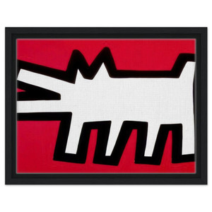 Keith Haring  BARKING DOG 1990 N1 Framed Canvas