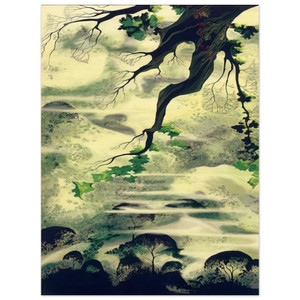 Eyvind Earle  Fog Bound Wood Print