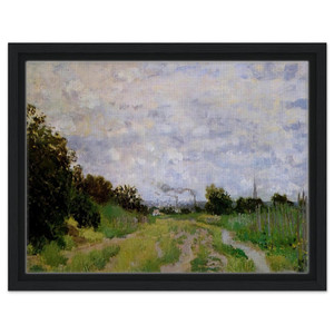 claude monet  Lane in the Vineyards at Argenteuil Framed Canvas