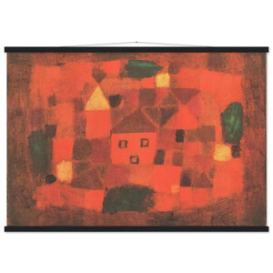 Paul Klee Landscape with Sunset 1923 Matte Poster with Hanger