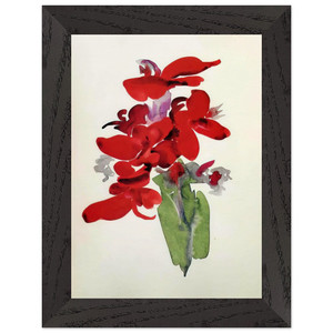 Georgia OKeeffe  Red Canna Premium Wooden Framed Art Print / Poster