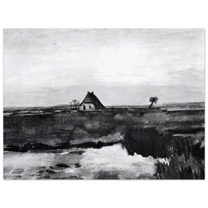 Vincent van Gogh  Landscape with a Farm Aluminum Print