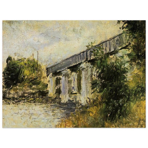 claude monet  Railway Bridge at Argenteuil Aluminum Print