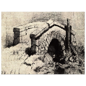 Vincent van Gogh  The Bridge Wood Print