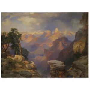 Thomas Moran  Grand Canyon with Rainbow Wood Print